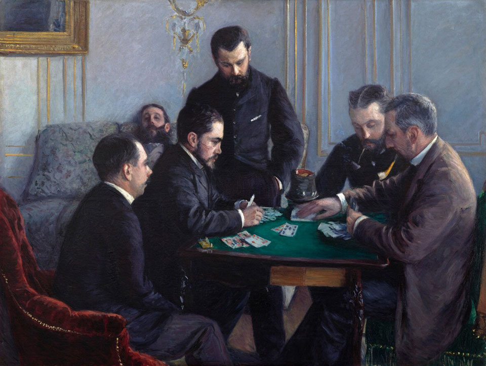 Gustave Caillebotte 1848-1894, The Bezique Game 1880, Louvre Museum, Abu Dhabi